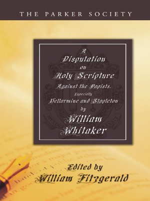 cover image of A Disputation on Holy Scripture